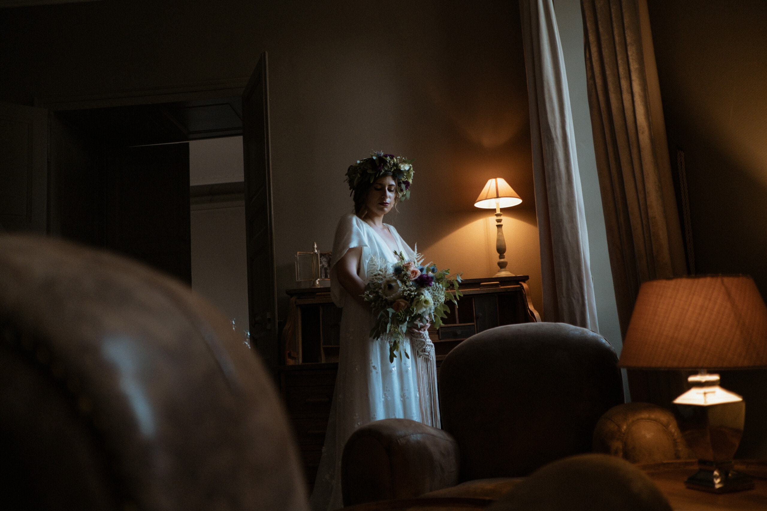 @davidpommier-photographe-mariage-chateau-de-planchevienne (1 sur 1)-60 Joli portrait de la mariée