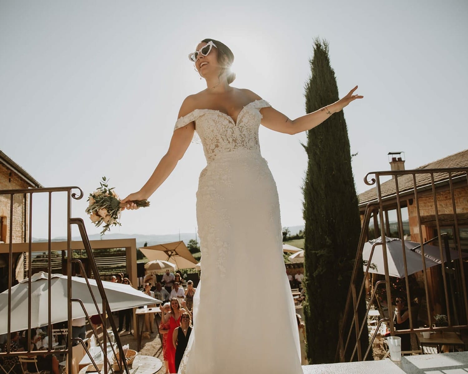 Mariée élégante et moderne à La Cour Dorée, photographe mariage Lyon
